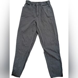 Vintage Route 66 High Waist Unisex Charcoal Green Straight Jeans